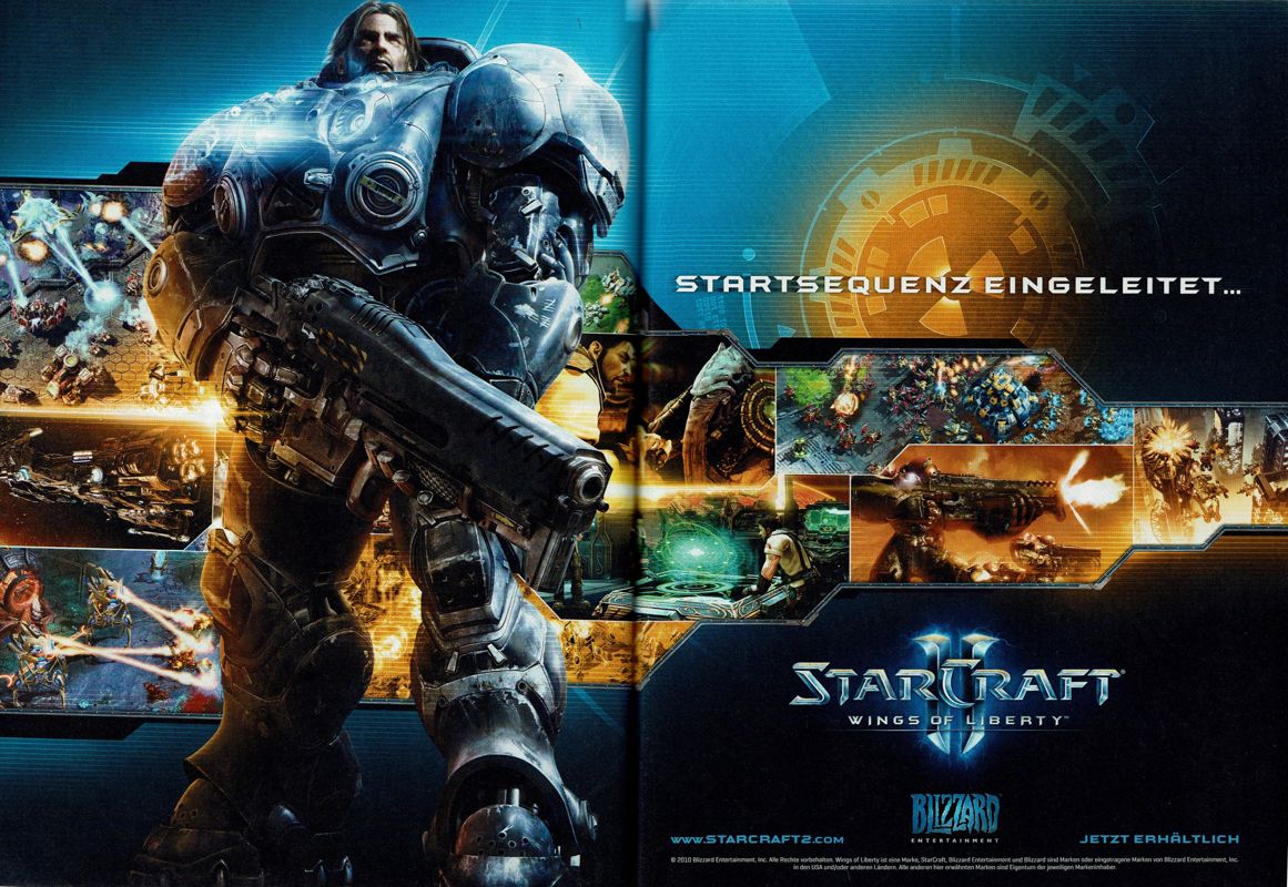 StarCraft II: Wings of Liberty Magazine Advertisement (Magazine Advertisements): PC Games (Germany), Issue 08/2010
