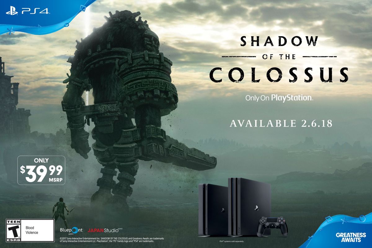 Shadow of the Colossus Magazine Advertisement (Magazine Advertisements): Walmart GameCenter (US), Issue 55 (2018) Pages 2-3