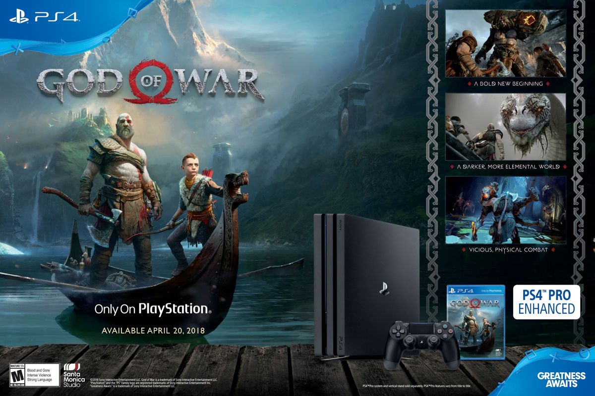 God of War Magazine Advertisement (Magazine Advertisements): Walmart GameCenter (US), Issue 56 (2018) Pages 2-3 (Inside Front Cover)