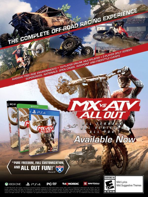 MX vs ATV All Out Magazine Advertisement (Magazine Advertisements): Walmart GameCenter (US), Issue 56 (2018) Page 5