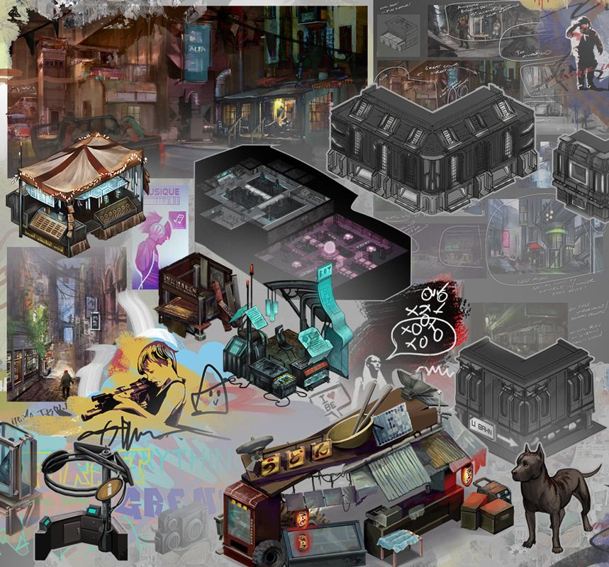 Shadowrun: Dragonfall Concept Art (Official Website): Berlin Collage
