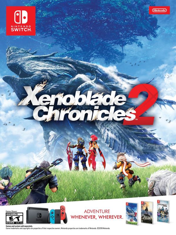 Xenoblade Chronicles 2 Magazine Advertisement (Magazine Advertisements): Walmart GameCenter (US), Issue 56 (2018) Page 52 (Back Cover)