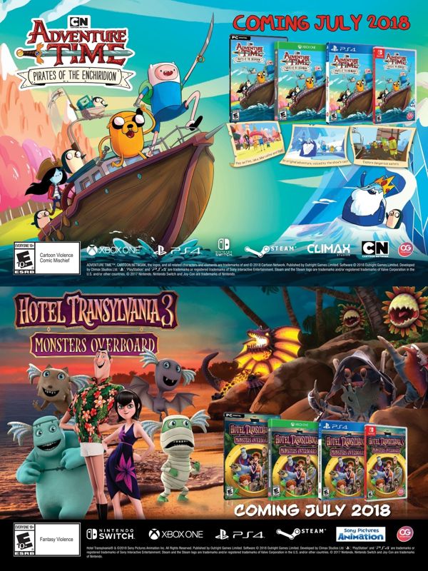 Adventure Time: Pirates of the Enchiridion Magazine Advertisement (Magazine Advertisements): Geek Magazine (US), Issue 3 (2018) Page 51 (Inside Back Cover)