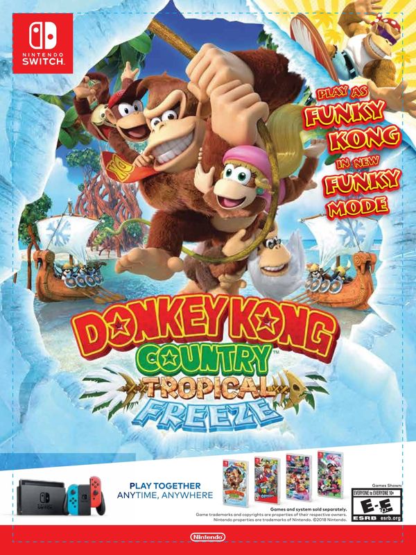 Donkey Kong Country: Tropical Freeze Magazine Advertisement (Magazine Advertisements): Geek Magazine (US), Issue 3 (2018) Page 47