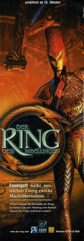 Ring: The Legend of the Nibelungen Magazine Advertisement (Magazine Advertisements): PC Player (Germany), Issue 10/1998