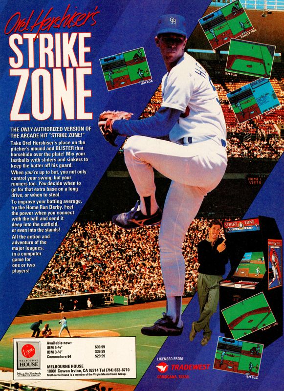 Strike Zone Baseball Magazine Advertisement (Magazine Advertisements): Game Player's Issue 04 (October 1989). Courtesy of Retromags. Page 1
