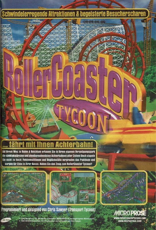 RollerCoaster Tycoon official promotional image MobyGames