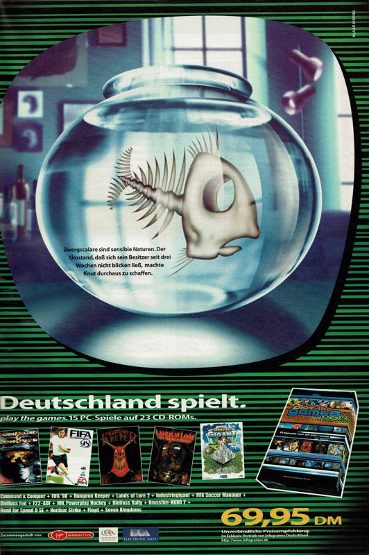 Play the Games Vol. 1 Magazine Advertisement (Magazine Advertisements): PC Player (Germany), Issue 12/1998