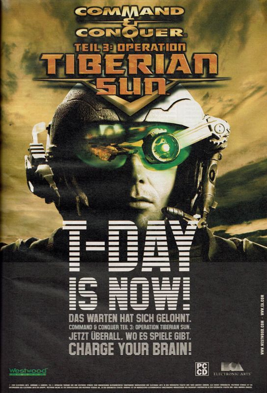 Command & Conquer: Tiberian Sun Magazine Advertisement (Magazine Advertisements): PC Player (Germany), Issue 10/1999