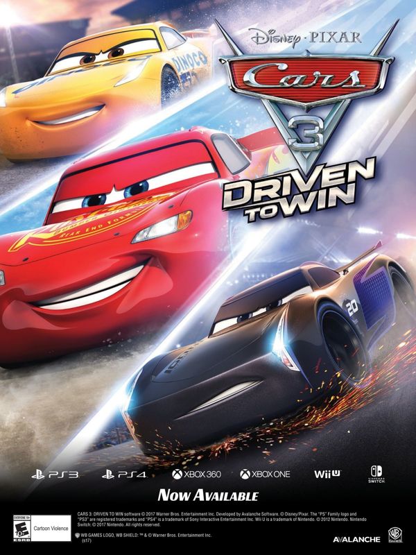 Disney•Pixar Cars 3: Driven to Win Magazine Advertisement (Magazine Advertisements): Geek Magazine (US), Issue 1 (2017) Page 15