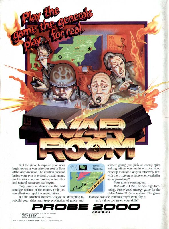 War Room Magazine Advertisement (Magazine Advertisements): Videogaming and Computergaming Illustrated (USA), October 1983 (page 84/back cover)