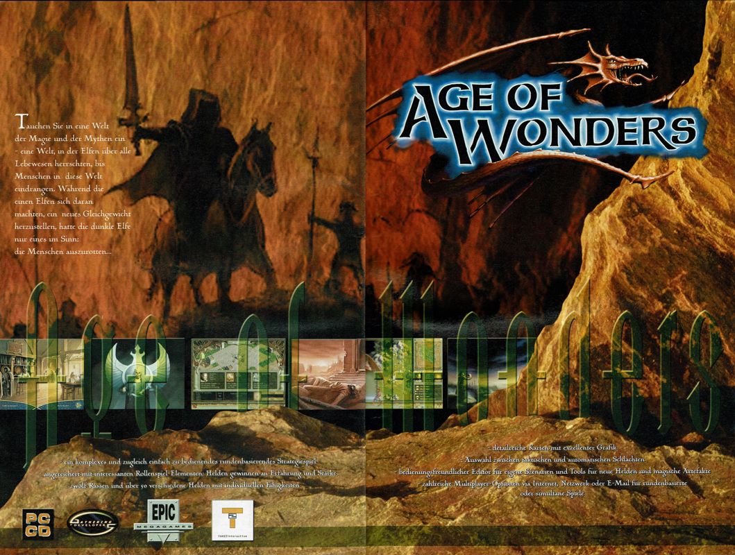 Age of Wonders Magazine Advertisement (Magazine Advertisements): PC Player (Germany), Issue 11/1999