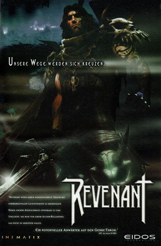 Revenant Magazine Advertisement (Magazine Advertisements): PC Player (Germany), Issue 11/1999