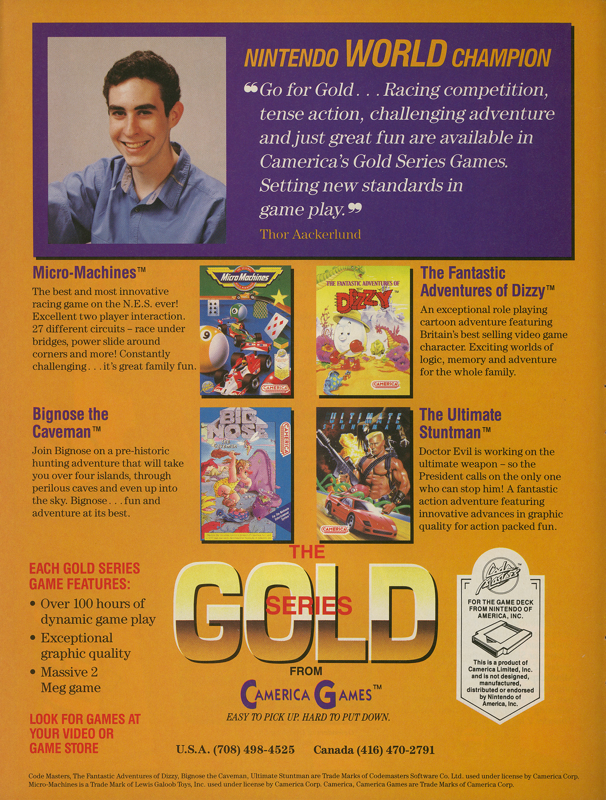 Micro Machines Magazine Advertisement (Magazine Advertisements): Game Informer Magazine, January/February Issue 1992, page 16