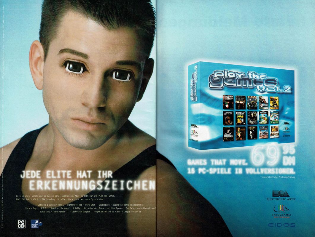 Play the Games Vol. 2 Magazine Advertisement (Magazine Advertisements): PC Player (Germany), Issue 11/1999