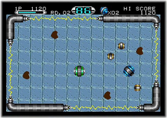 Game no Kanzume: Otokuyō Screenshot (Mega Drive Mini site): ハイパーマーブルズ Cyber Marbles
