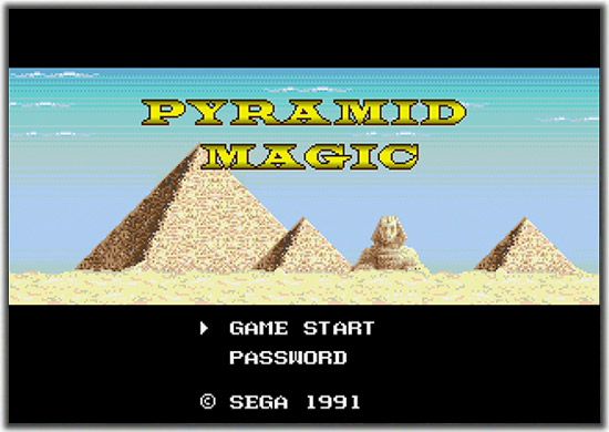 Game no Kanzume: Otokuyō Screenshot (Mega Drive Mini site): ピラミッドマジック Pyramid Magic