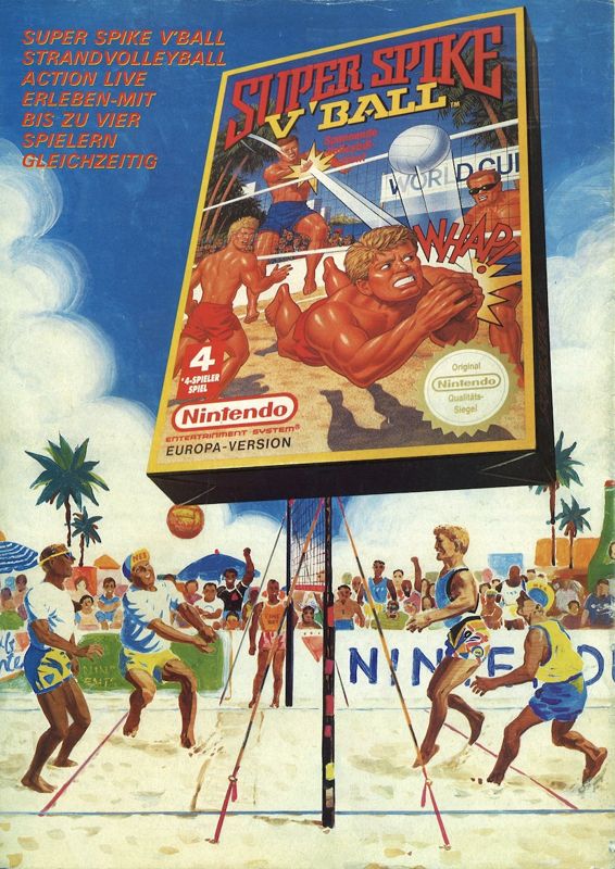 U.S. Championship V'Ball Magazine Advertisement (Magazine Advertisements): Club Nintendo (Germany), August 1991, back cover