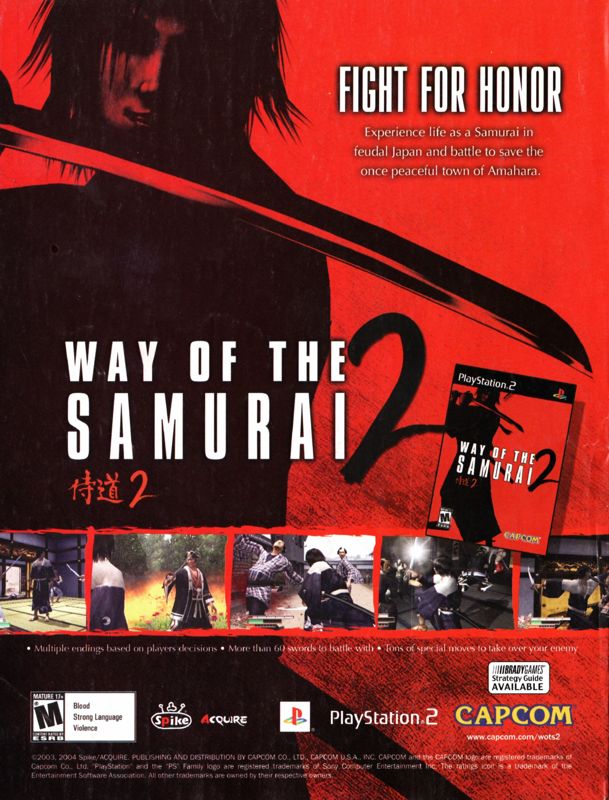 Way of the Samurai 2 Magazine Advertisement (Magazine Advertisements): PSM (U.S.), #87, August 2004