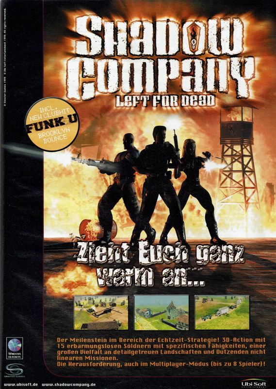 Shadow Company: Left for Dead Magazine Advertisement (Magazine Advertisements): PC Player (Germany), Issue 12/1999
