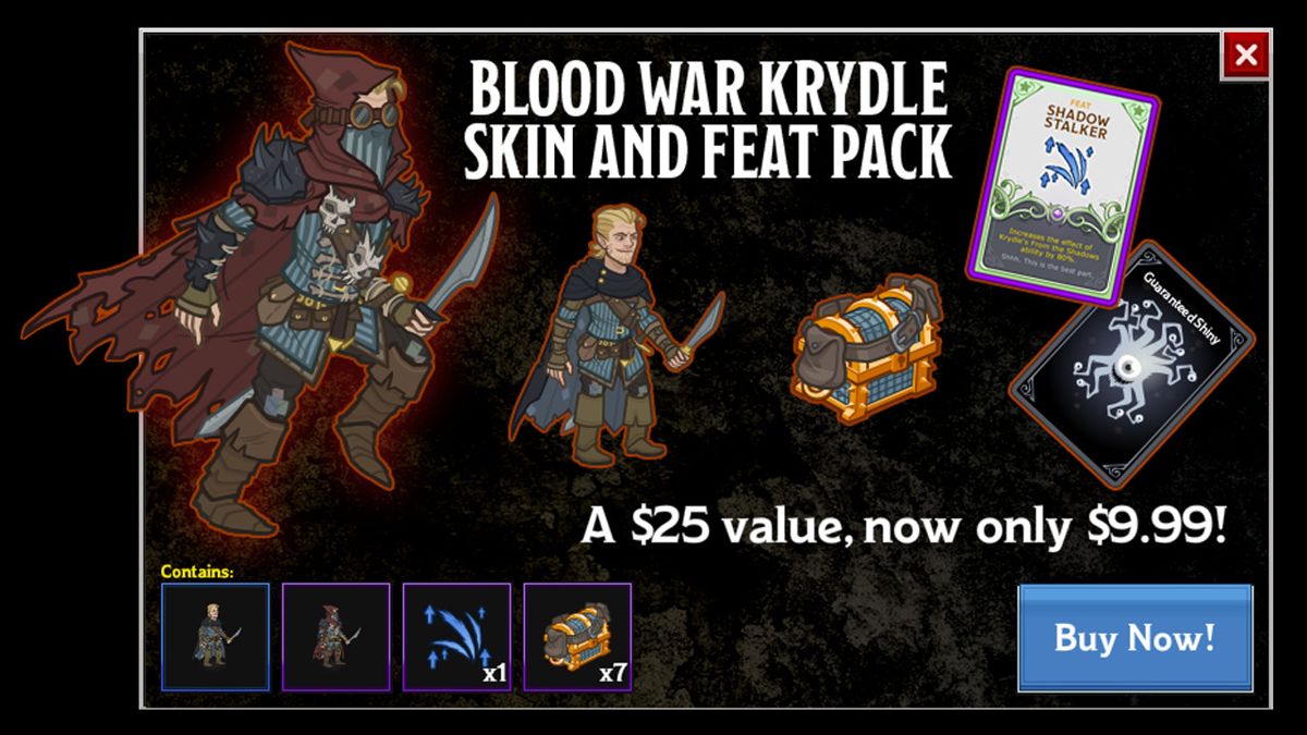 Idle Champions of the Forgotten Realms: Blood War - Krydle Skin & Feat Pack Screenshot (Steam)