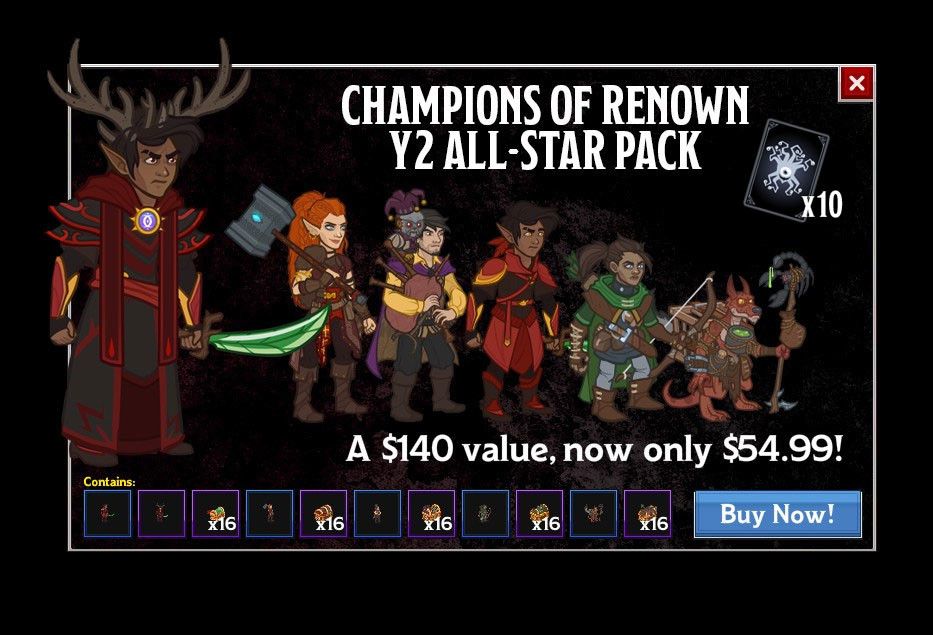 Idle Champions of the Forgotten Realms: Champions of Renown - Year 2 All-Star Pack Screenshot (Steam)