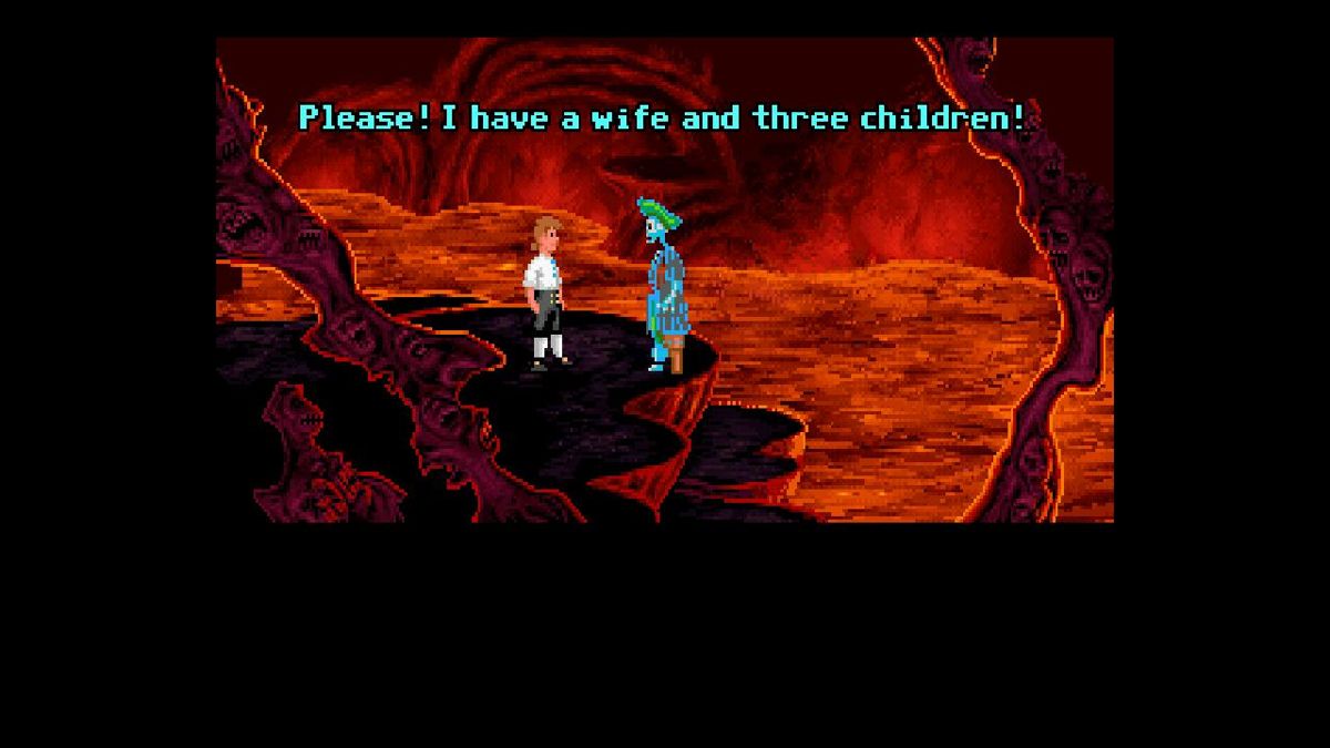 The Secret of Monkey Island: Special Edition Screenshot (LucasArts website): Hell cliff close up (classic)