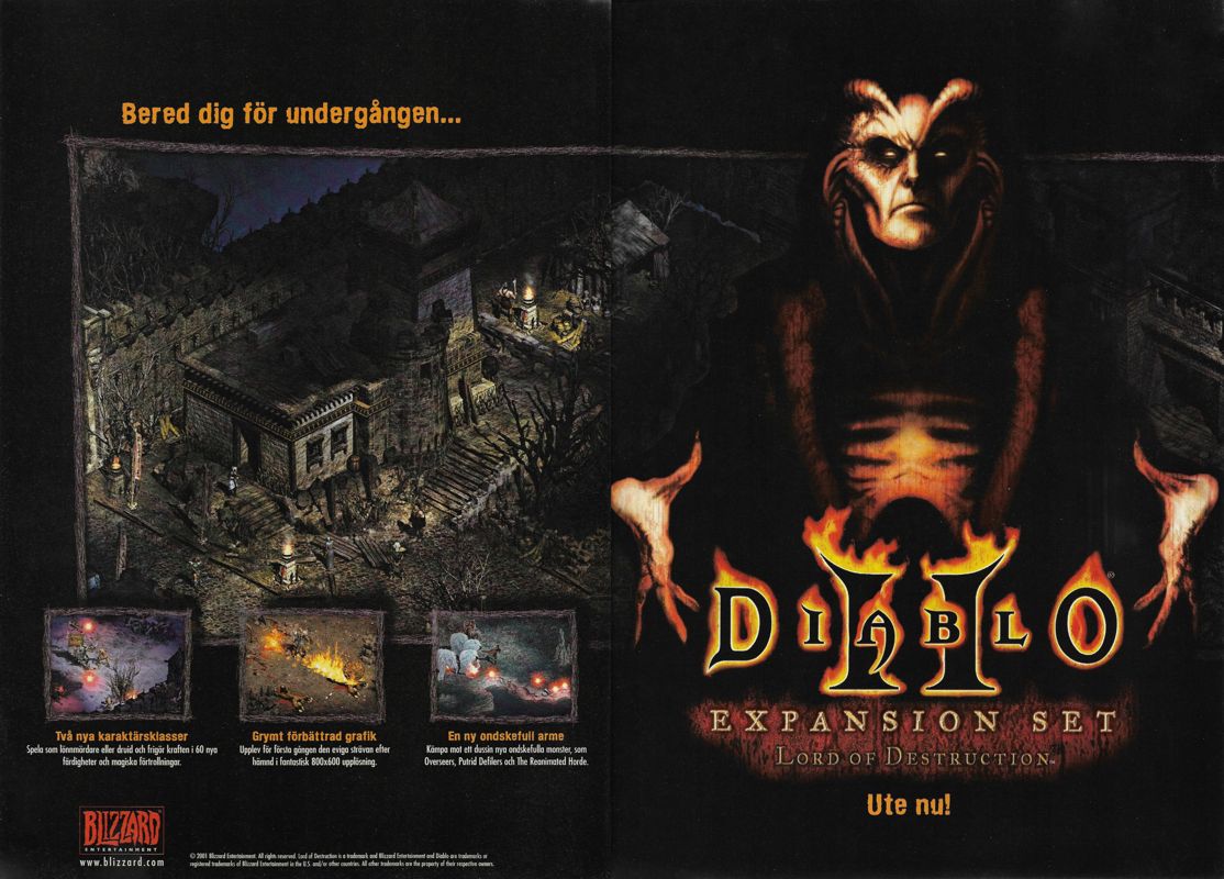 Diablo II: Lord of Destruction Magazine Advertisement (Magazine Advertisements): PC Gamer (Sweden), Issue 55 (July 2001)