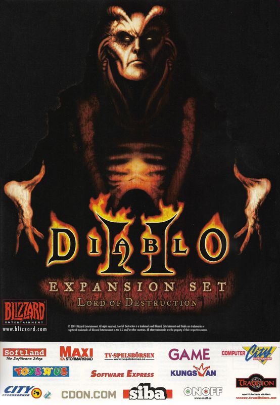 Diablo II: Lord of Destruction Magazine Advertisement (Magazine Advertisements): PC Gamer (Sweden), Issue 55 (July 2001)