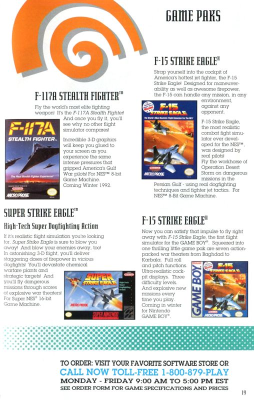 Super Strike Eagle Catalogue (Catalogue Advertisements): "MicroProse Entertainment Software" (1992)
