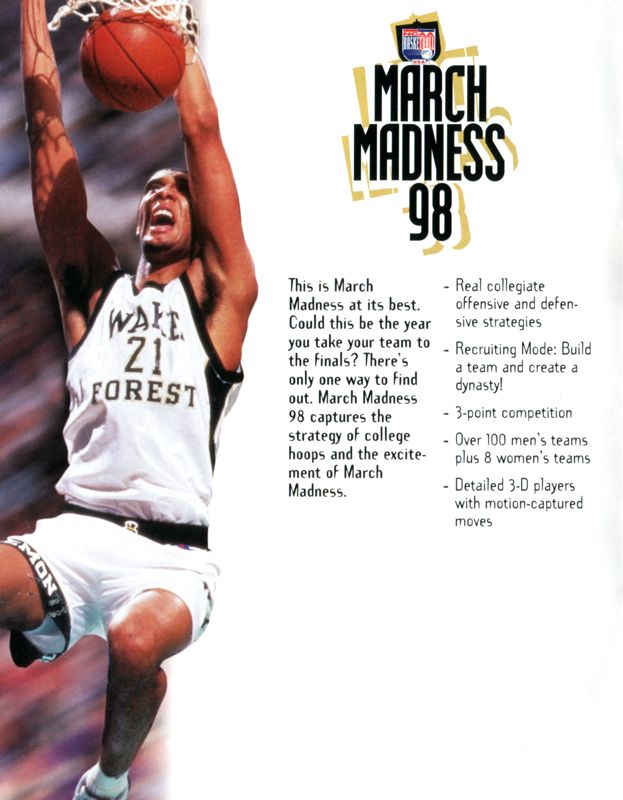 March Madness '98 Catalogue (Catalogue Advertisements): EA Sports (PC-CD for 98) (820725)