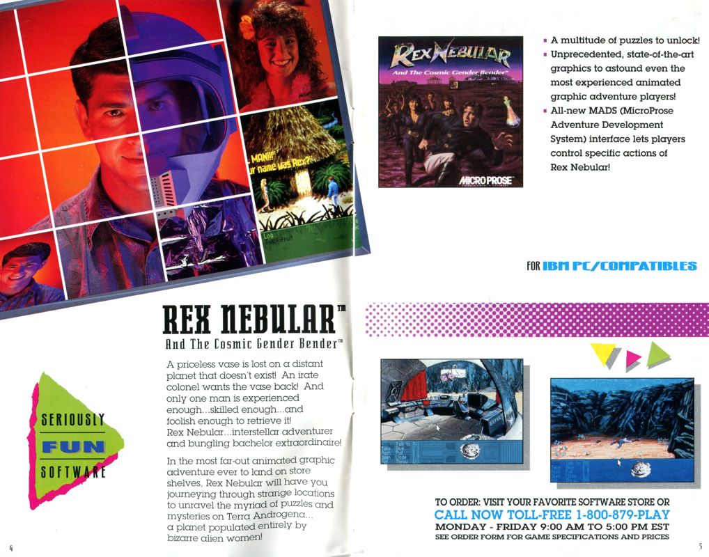 Rex Nebular and the Cosmic Gender Bender Catalogue (Catalogue Advertisements): MicroProse Entertainment Software (1992)