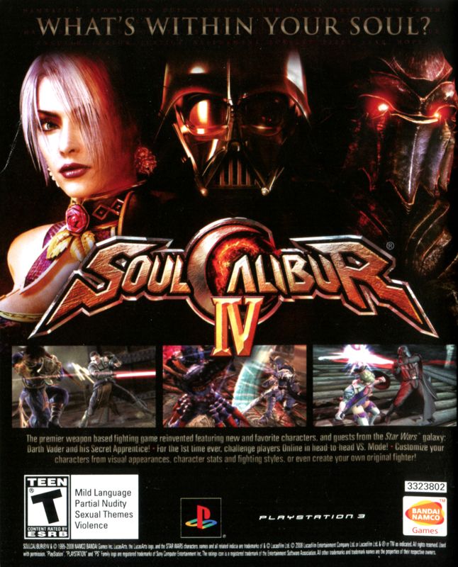 SoulCalibur IV Manual Advertisement (Game Manual Advertisements): Star Wars: The Force Unleashed manual PS3 (US) release