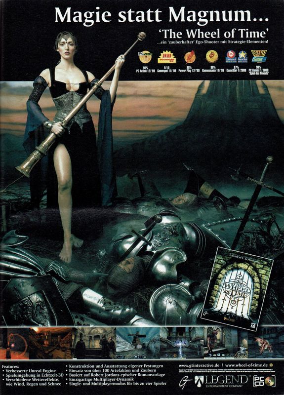 The Wheel of Time Magazine Advertisement (Magazine Advertisements): PC Player (Germany), Issue 02/2000