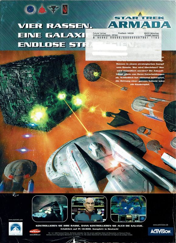 Star Trek: Armada Magazine Advertisement (Magazine Advertisements): PC Player (Germany), Issue 06/2000
