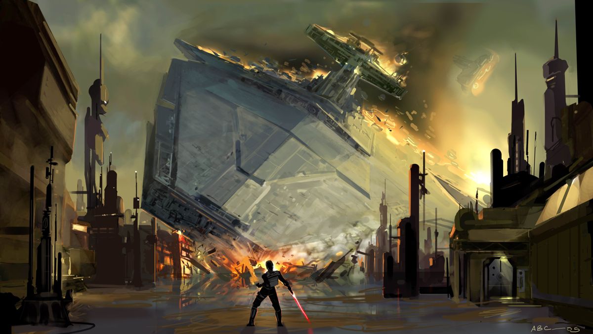 Star Wars: The Force Unleashed Concept Art (LucasArts website): Crashed Destroyer