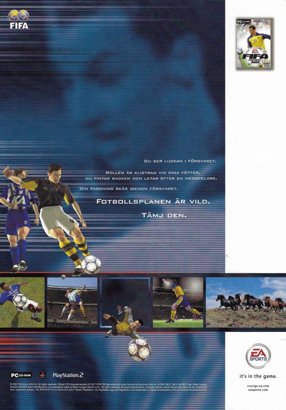 FIFA Soccer 2002: Major League Soccer Magazine Advertisement (Magazine Advertisements): PC Gamer (Sweden), Issue 60 (December 2001)