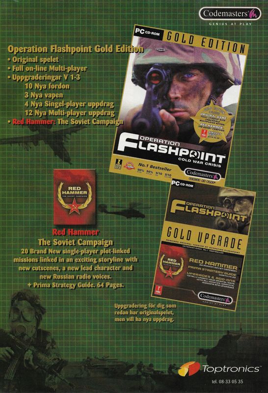 Operation Flashpoint: Gold Upgrade Magazine Advertisement (Magazine Advertisements): PC Gamer (Sweden), Issue 60 (December 2001)