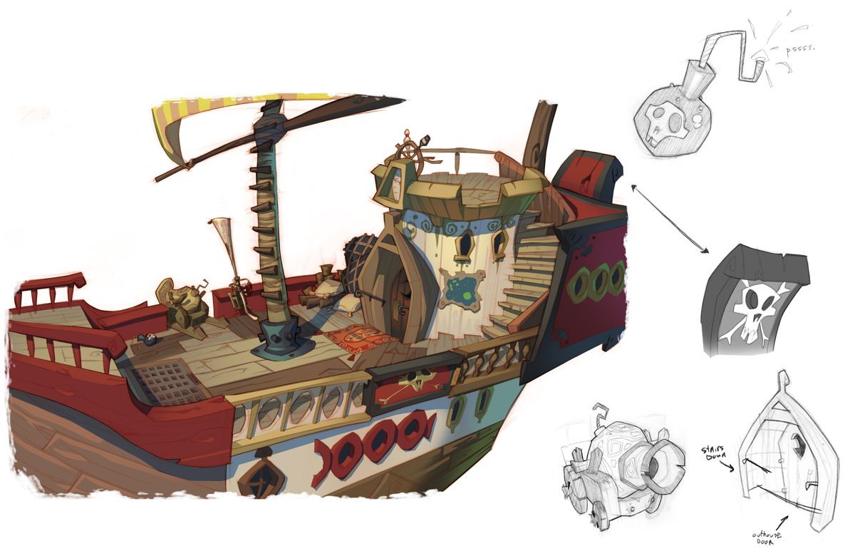 Tales of Monkey Island Concept Art (LucasArts website): Ship
