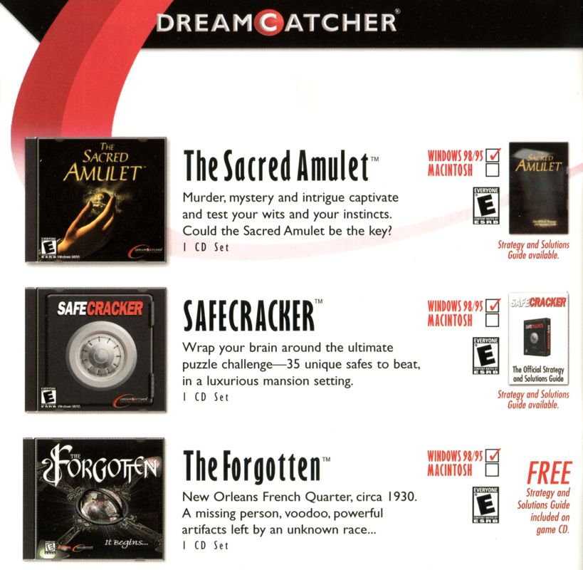 Safecracker Catalogue (Catalogue Advertisements): Dreamcatcher Catalog 2001