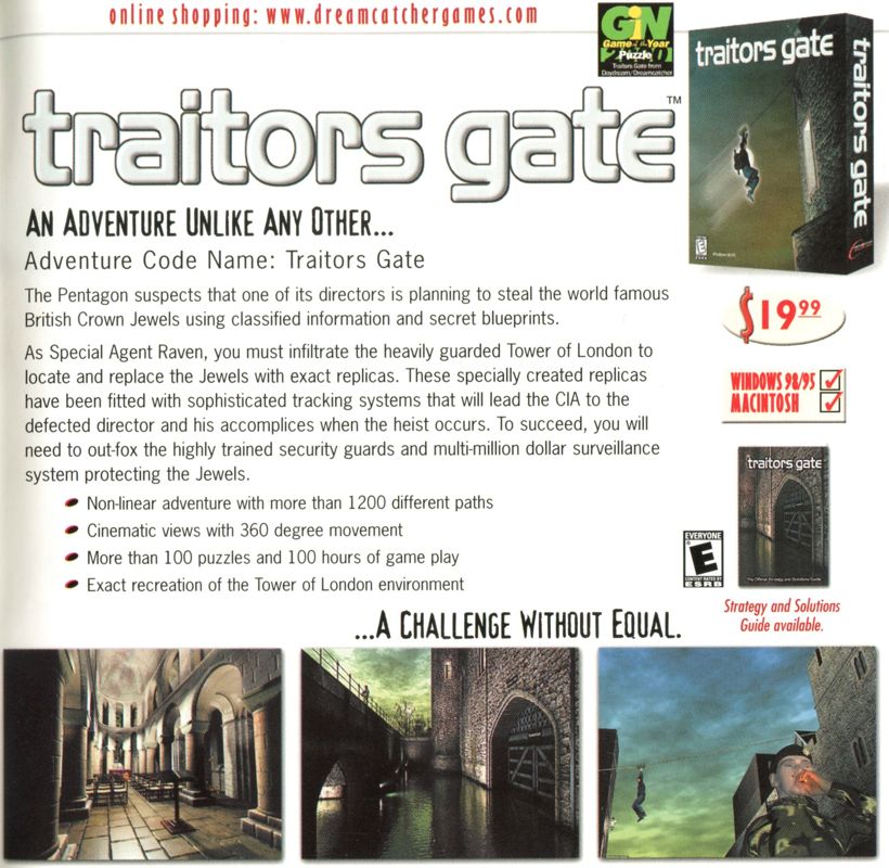 Traitors Gate Catalogue (Catalogue Advertisements): Dreamcatcher Catalog 2001