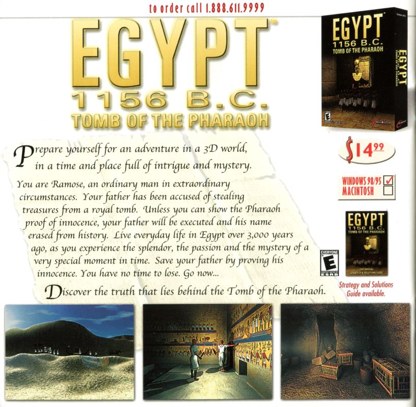 Egypt 1156 B.C.: Tomb of the Pharaoh Catalogue (Catalogue Advertisements): Dreamcatcher Catalog 2001