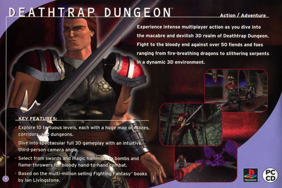 Ian Livingstone's Deathtrap Dungeon Catalogue (Catalogue Advertisements): Eidos Interactive
