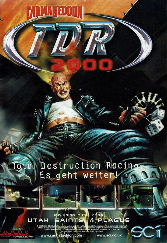 Carmageddon 3: TDR 2000 Magazine Advertisement (Magazine Advertisements): PC Player (Germany), Issue 11/2000