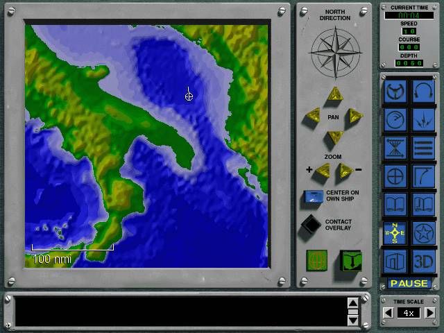 Jane's Combat Simulations: 688(I) Hunter/Killer Screenshot (Official Website, 1997-06): Do you like to travel? We've modeled the entire world (as it applies to the ocean floor). Plot your coarse with incredible precision and accuracy.