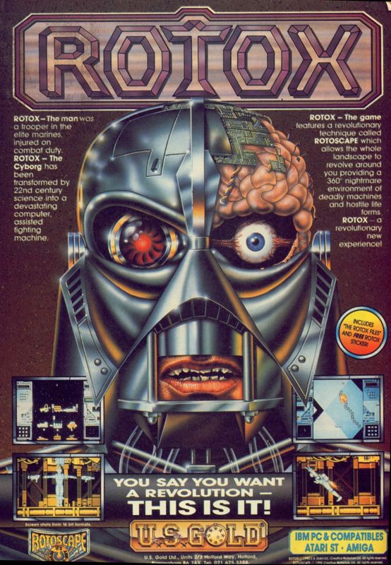Rotox Magazine Advertisement (Magazine Advertisements): CU Amiga Magazine (UK) Issue #6 (August 1990). Courtesy of the Internet Archive. Page 9