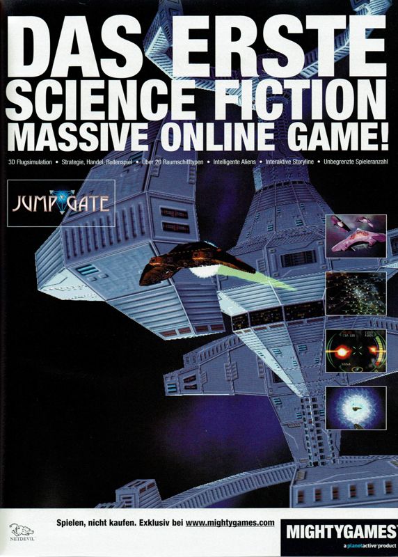 Jumpgate: The Reconstruction Initiative Magazine Advertisement (Magazine Advertisements): PC Player (Germany), Issue 12/2000