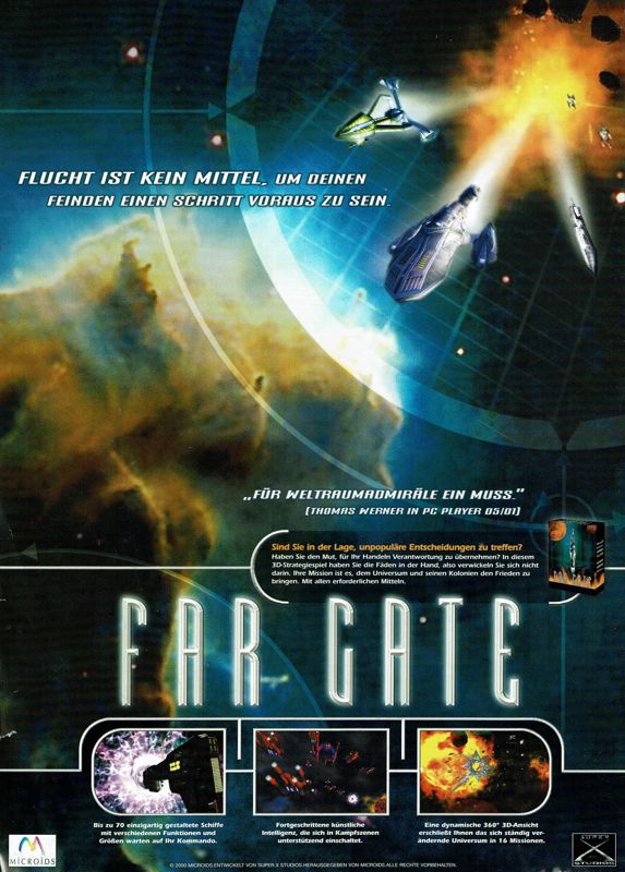 Far Gate Magazine Advertisement (Magazine Advertisements): PC Player (Germany), Issue 06/2001
