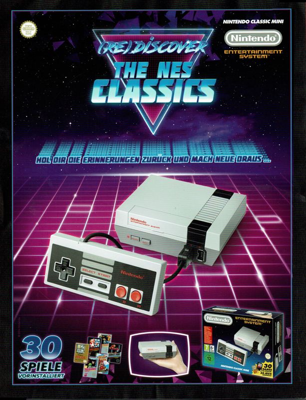 Nintendo Entertainment System: NES Classic Edition Magazine Advertisement (Magazine Advertisements): Retro Gamer (Germany), Issue 01/2017