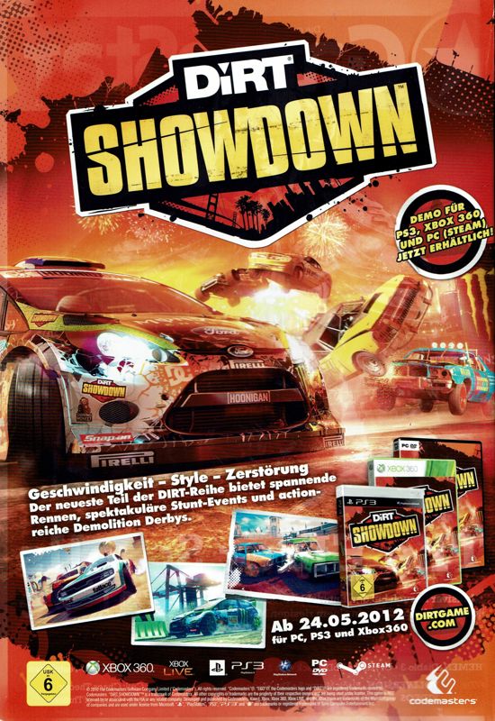 DiRT: Showdown Magazine Advertisement (Magazine Advertisements): GameStar (Germany), Issue 07/2012